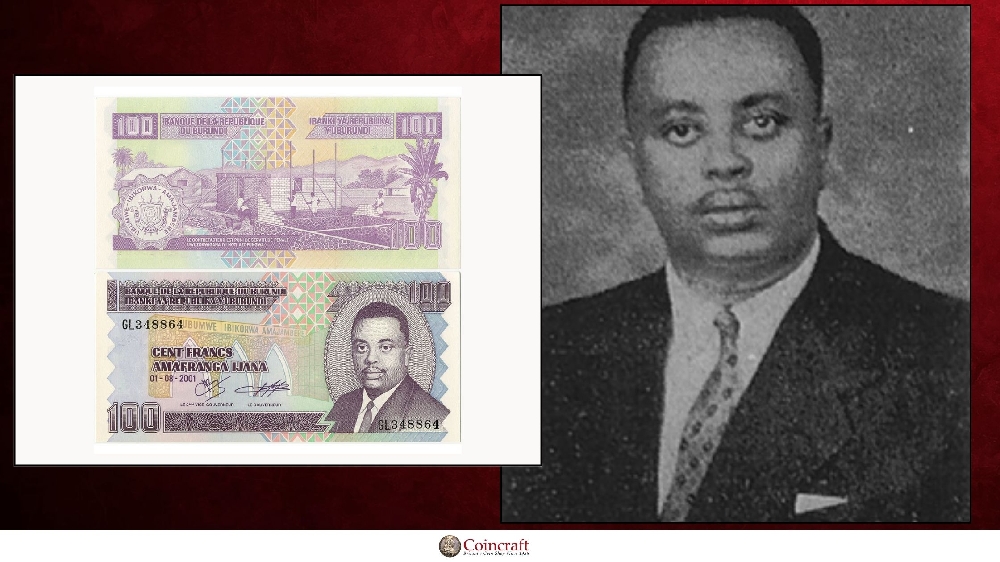 Burundi Francs Prince Louis Rwagasore (1932 - 1961) - Coincraft